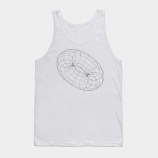 3d wireframe sphere design Tank Top